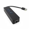 Angoily USB 3.0 Hub Gigabit Ethernet Adapter 3-Port USB Hub for PC and Laptops High-Speed Data Transfer and Network Connectivity Compatible view 1
