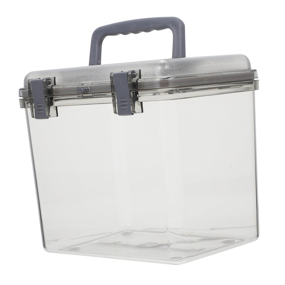 Angoily Camera Lens Dry Box Handle Portable Outdoor Storage Case for Camera Accessories Shockproof Lens Storage Container for Photography Enthusiasts