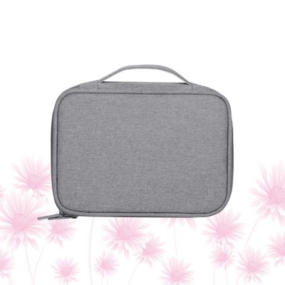 Angoily Travel Electronics Organizer Bag Durable Grey Storage Case for USB Cables Earphones and Digital Accessories for Travel and Everyday Use