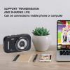 YuRui TENG mini Digital Camera with 48MP Resolution Imaging and 4K Video Recording, 2.8 Inch Display, 16X Digital Zoom, Rechargeable and Portable for mini, Teens and Beginners (Black) view 4