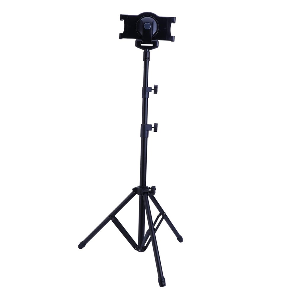 NUOBESTY Telescopic Adjustable Tablet Stand Holder for Tablets Rotating Tripod with Slip Pad Durable and Extendable Floor Mount for Use Black