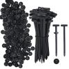200PCS Nylon Universal Cable Tie Buckle  Heavy Duty Self-Locking Zip Ties Holder with Pin & Button Design, Plastic Cable (200) view 1