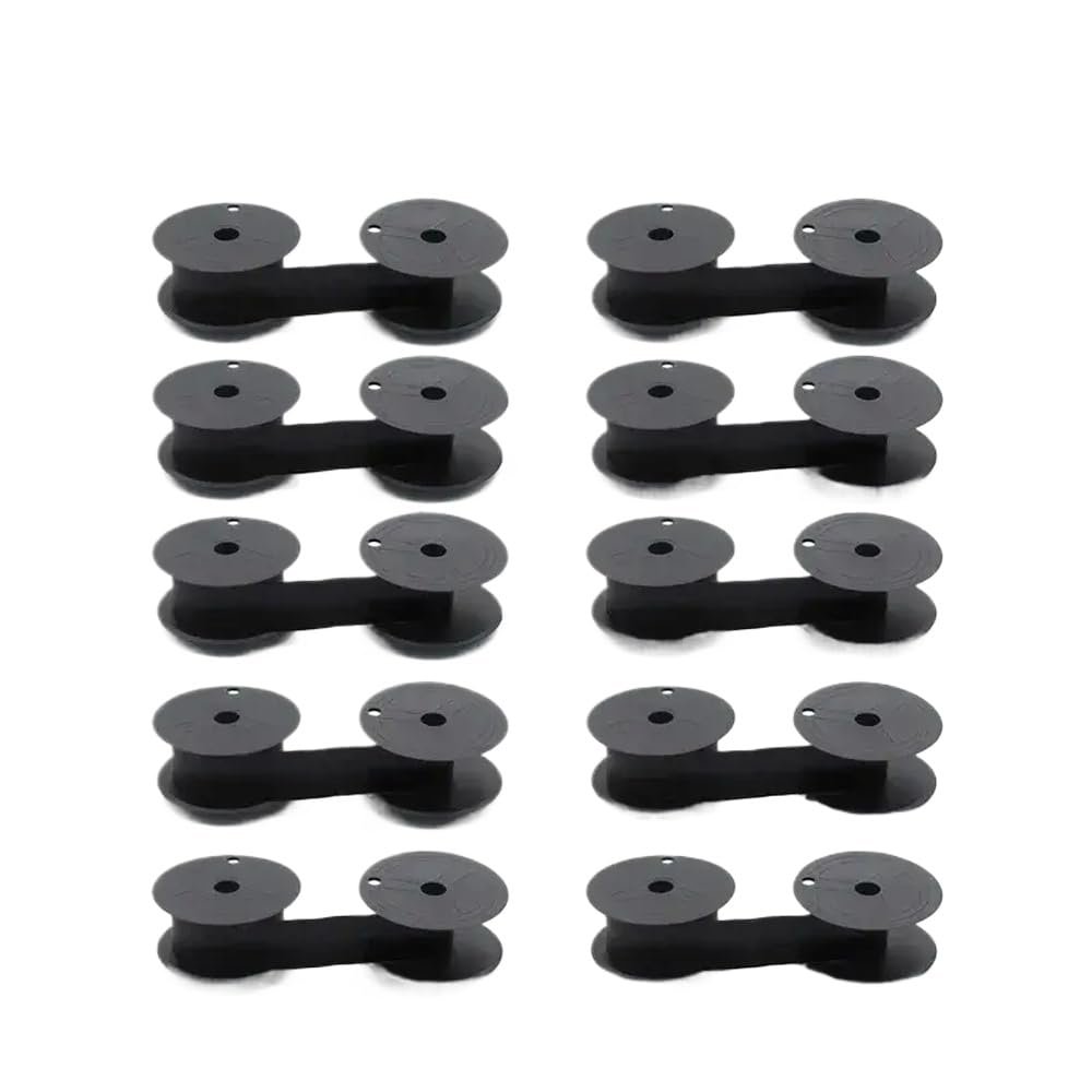 HSCJMEHT 10pcs Compatible GR24 Typewriter Carbon Ribbon Black Red for Cash Register and Calculator Ink Cartridge Spool Ribbon(Black 10pcs)