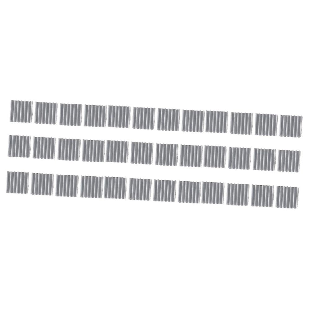 KALLORY 72pcs Small Aluminum Heatsink Cooling Kit Thermal Conductive Adhesive Tape for Efficient Chip Cooling Radiator for Computers Power and Led Devices