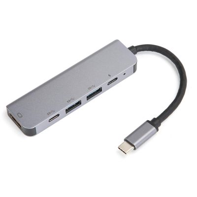 5 in 1 Type C Hub with 4K HD Support, PD Speed, Multi Function Converter Adapter for Laptops and Smartphones