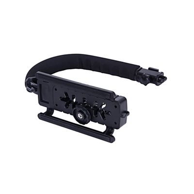 KALLORY Camera Stabilizer for DSLR and Mirrorless Cameras Universal C-Type and U-Type Hand Grip Stabilizer for Video Photography Lightweight Black Design for Easy Handling and Control