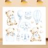 10X8ft Baby Shower Backdrop Baby in Bloom Banner Decorations for Boys Blue Background Party Cake Table Decoration Banner Photo Booth Props view 1