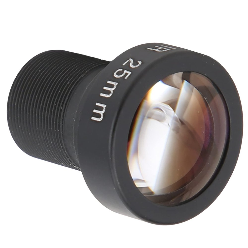 5MP HD Camera Lens with 25mm Optical Central Length and M12xP0.5 Interface, F1.7 Luminous Flux for CCTV Security Monitoring