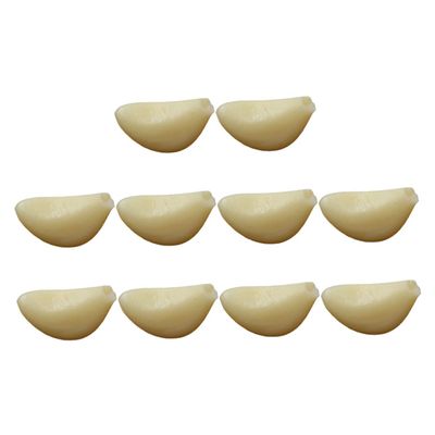 10pcs Lifelike Artificial Garlic Cloves Realistic Simulation Garlic Props for Home Decor Photography and Restaurant Decoration