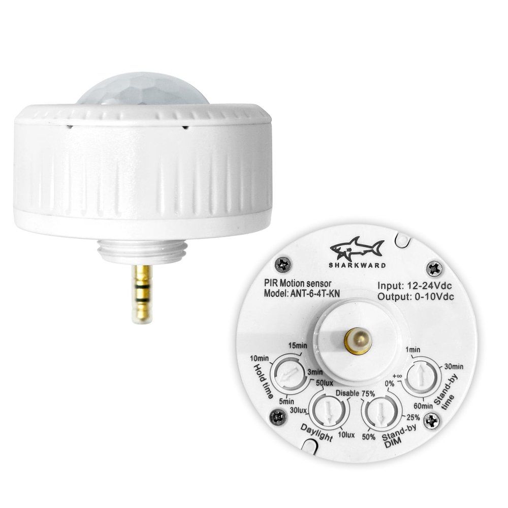 2 Pack Ceiling Sensor, PIR Occupancy Motion Detector for LED High Bay Light or LED UFO Highbay Light, 40 FT Ceiling and 50 FT Wall Mount Detection Diameter, Commercial/Industrial Grade