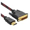 LINGQE HDMI to DVI Adapter Conversion HD Cable 1.5m 300cm 5m 10m Bidirectional Red Black Network 1080P High-Definition M>oni>tor Video Cable(1.5M) view 2
