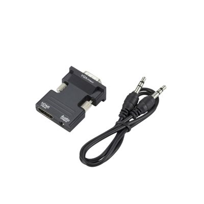 LINGQE to HDMI-Compatible Converter HDMI-Compatible to 3.5mm Cable 1080P Video Adapter for PC TV M>oni>tor Projector(Red)