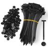 100 Pcs Nylon Universal Cable Tie Buckle - New T Multifunctional Nylon Zip Ties With Pin & Button Design Plastic Cable Fixion Tools Fasteners UV Resistant Zipties for Cars Daily Repair Bumper Clips view 1