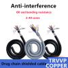 EWAIDI Highly Flexible Shielded Drag Chain Cable TRVVP 2-40 core 26-11AWG Folding Oil-Resistant CNC Machine Tool Signal Control Cable(4 cores,22 AWG 1 Meter) view 2