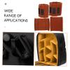 FELTECHELECTR 4pcs Camera Bag Inserts Padded Dividers Hook and Loop Straps for Organizing Camera Gear Brown view 3