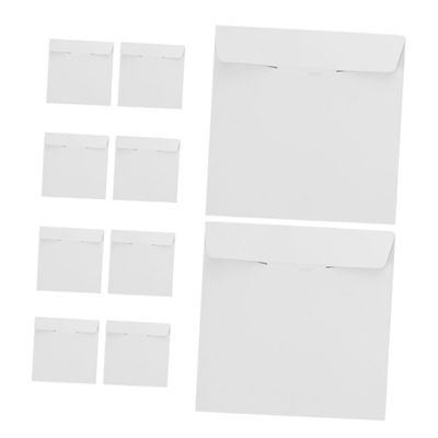 Luxshiny 10pcs White Cardboard Cd DVD Mailer Envelopes Compact Bags for Safe Shipping Moving Storage of DVDs USB Drives and Memory Cards