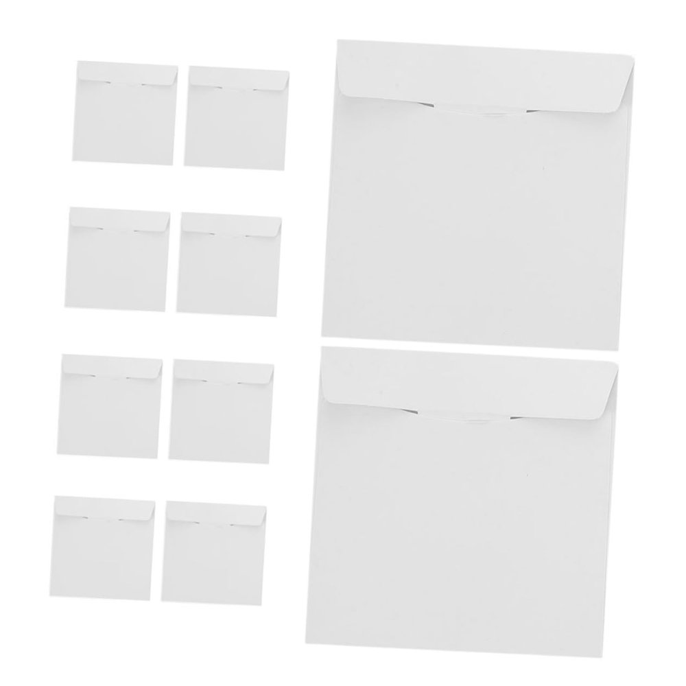 Luxshiny 10pcs White Cardboard Cd DVD Mailer Envelopes Compact Bags for Safe Shipping Moving Storage of DVDs USB Drives and Memory Cards