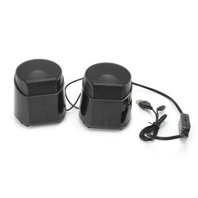 Dam Skerisi D2 USB Powered Multimedia Speakers, 3.5mm Wired Portable Speaker for Computer Phone Laptop, Stereo Surround Sound, Simple Fashion, Volume Adjustment