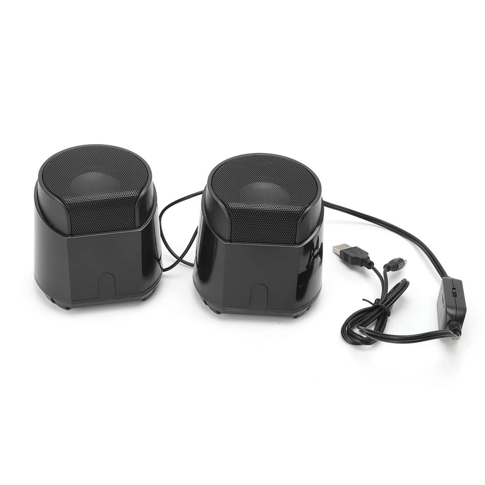 Dam Skerisi D2 USB Powered Multimedia Speakers, 3.5mm Wired Portable Speaker for Computer Phone Laptop, Stereo Surround Sound, Simple Fashion, Volume Adjustment