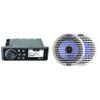 KICKER Fusion Entertainment MS-RA70 Marine Entertainment System with Bluetooth w/ 51KM614FL 6.5-Inch (165mm) Thin-Mount Marine Coaxial Speakers with RGB LED, 4-Ohm, White & Silver Grilles Included view 1