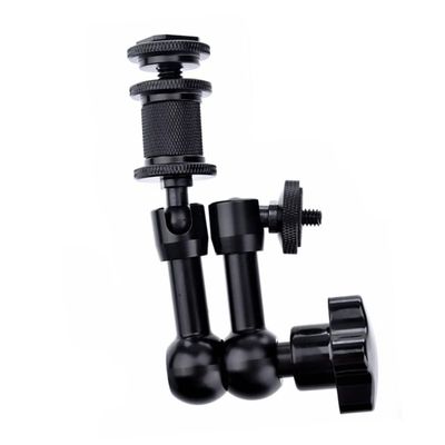 LABRIMP 11-Inch and 7-Inch Articulating Arm Set for Cameras and Monitors Adjustable Friction Power Compatible LED Lights and Photo Studio Equipment Black