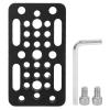 Camera Cheese Plate Mounting with 1/4in 3/8in Screw Holes, Compact Size, Compatibility for Tripod Head Camera, Sturdy Aluminum Alloy Material, Fine Craft, view 1