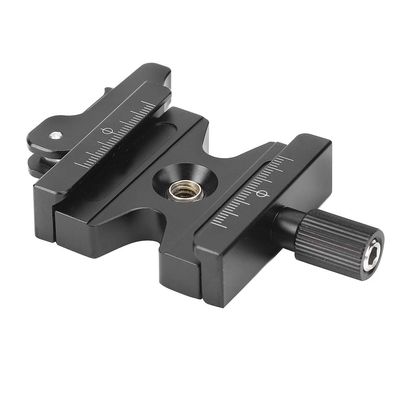 50mm Aluminium Alloy Plate Clamp, Dual Lock Ballhead, All Metal Locking Knob, Non Slip, Compatible with Most Tripods or Monopods,