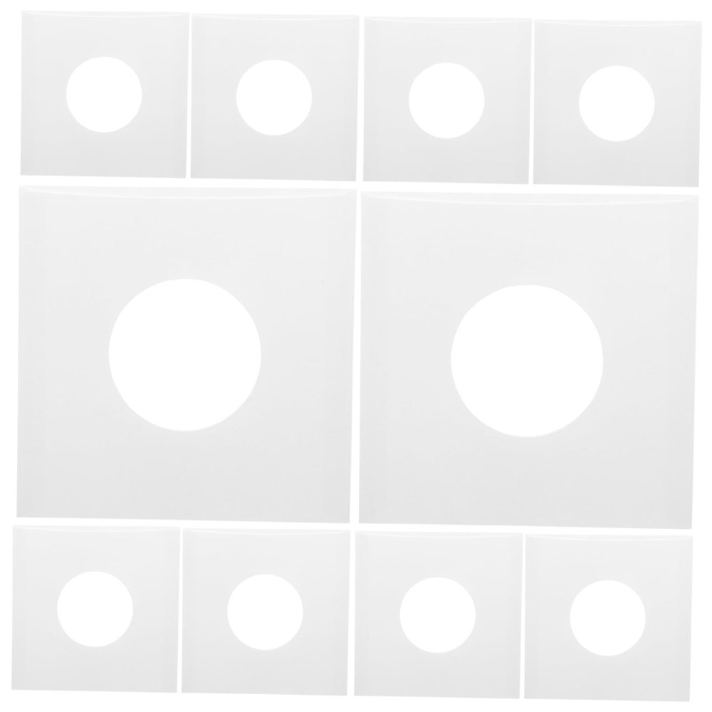 ABOOFAN 20pcs Vinyl Record Sleeves Protectors with Right Angle Design for Secure Storage Present for Music Lovers Breathable with Air Circulation