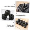 OSOLADY 4PCS Hot Shoe Mount Adapter Double Layer Tripod Screw Mount for DSLR Cameras Compatible Flash Holders Aluminum Alloy Photography Accessories view 2