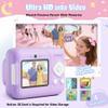 ETIKEZ Kids Camera, 1080P Instant Digital Print Camera for Kids, Christmas Birthday Gifts for 4 5 6 7 8 9 10 Year Old Girls Boys, Portable Toy with 32GB SD Card & 3 Rolls Printing Paper, Purple view 4