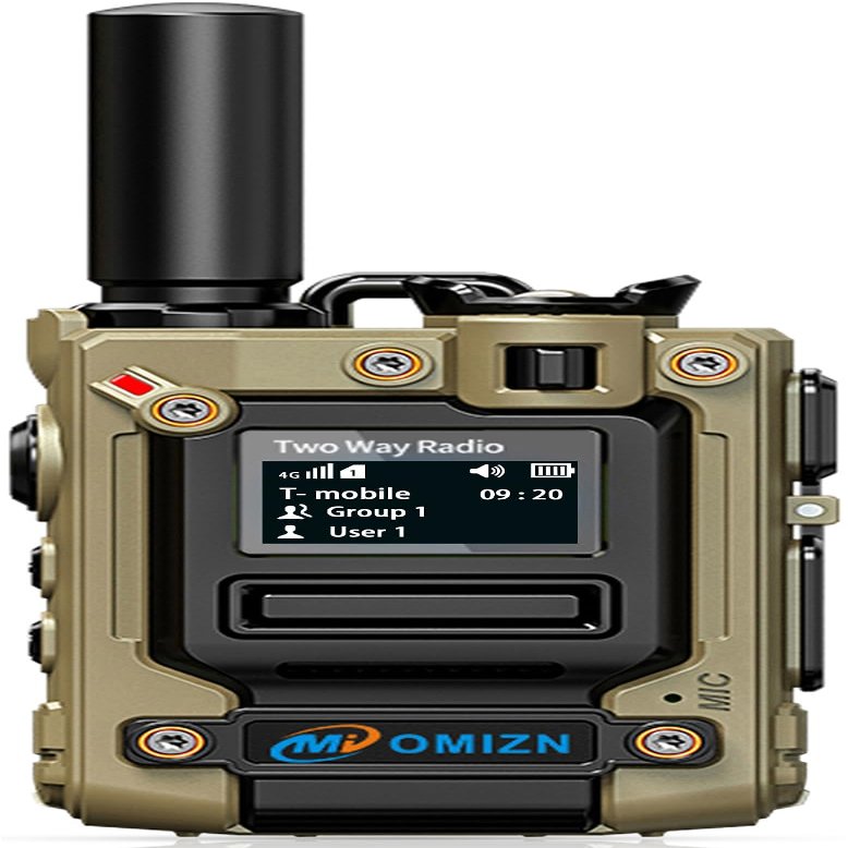 OMIZN M8 Global Walkie Talkie with SIM Card Unlimited Range Cellular Network PoC Two Way Radios Long Range 6800mAh AES256 IP54 Shockproof Noise Reduction MON Type-C Charging 1 Pack