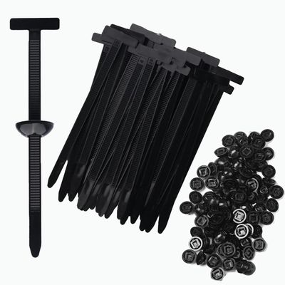 2026 Upgraded Nylon Universal Cable Tie Buckle For Car, UV Resistant Black Zipties with Pin & Button Design with Pin & Button Design, for Car Daily Repair, home, Garden(50PCS)