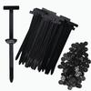 2026 Upgraded Nylon Universal Cable Tie Buckle For Car, UV Resistant Black Zipties with Pin & Button Design with Pin & Button Design, for Car Daily Repair, home, Garden(50PCS) view 1