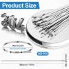 500 Pcs Metal Zip Ties 11.8 Inch Heavy Duty 304 Stainless Steel Zip Ties Self Locking 220 Pound Tensile Strength Cable for Outdoor Workshop Canopy Chain Link Fence Exhaust Wrapping view 2