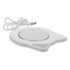 JECOMPRIS 1Set Mug Warmer USB Charging Coaster Thermostatic Cup Mat for Office Use Automatic Shut Off Elegant White Design for Lovers Keeps Beverages Warm view 1