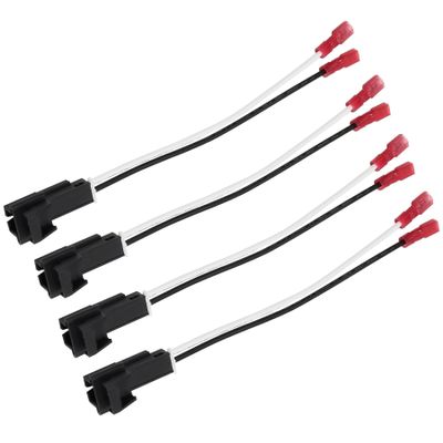 4Pcs 72-4568 Speaker Adapter Wiring Harness Fit for General Motor Vehicles GMC Buick Chevy Cadillac Silverado Colorado, Front Rear Door Speaker Wiring Harness Adapter
