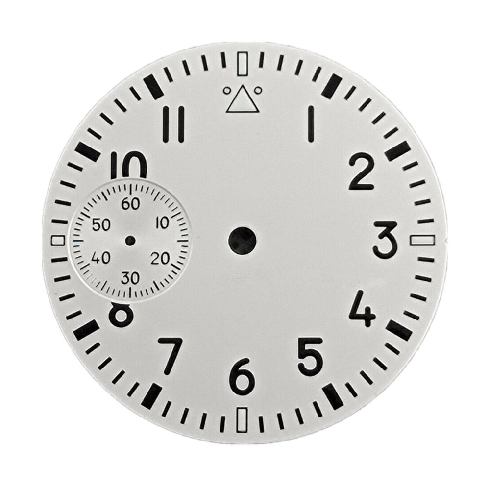 White Watch Dial Green Luminous for Seagull ETA 6497 ST3600 Movement