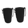 Angoily 2Pcs Xl Drawstring Neoprene Lens Pouch Flexible Camera Lens Bag Protective Case for DSLR and Mirrorless Cameras Design Convenient Hook for view 1