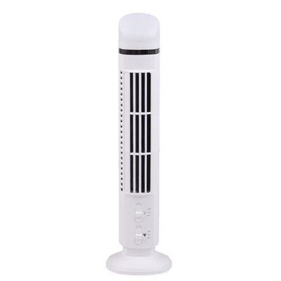 DIYEAH USB Mini Cooling Fan with Light Bladeless Desk Fan for Home Office Oscillating Function Safe for Elderly Summer Accessory White