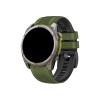 26mm 22mm Two-Tone Silicone Watch Band Fit for Garmin Fenix 8 E 47mm 51mm/ Enduro 3(Army Green Black 1,Qu ic kFit 22mm) view 1