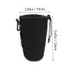 STOBOK 2 PCS Neoprene Lens Pouch for Camera Shockproof Drawstring Lens Case XL Size Protective Pouch Waterproof Camera Accessories view 2