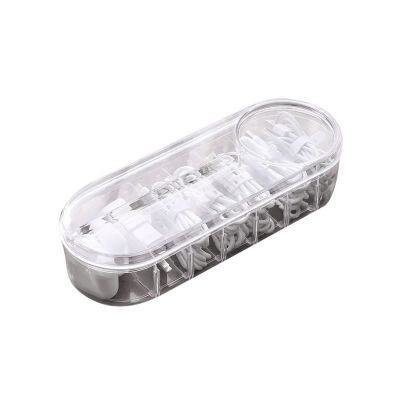 Cable Tidy Box Compartment Data line Storage Box Office Storage Desktop with Cover Transparent Compartment Earphone Jewelry Storage Box Cable Management