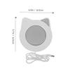 ABOOFAN 1Set Automatic Heating Coaster USB Charging Mug Warmer for Tea Beverages Practical Heat Preservation Plate for Home Office Use Present for Friends Family view 2