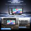 4G+64G Android 15 Car Stereo for Honda Civic 2001-2005 with Wireless Carplay Android Auto, 9 Inch 1280 * 720 Touch Screen GPS/WiFi/Bluetooth 5.0/ FM/32EQ/ SWC/Backup Camera view 2