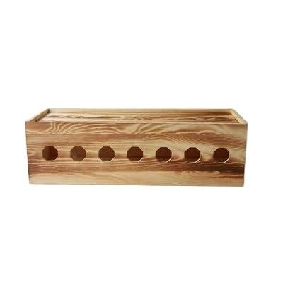 AEYSD-456 Cable Tidy Box Junction Box Solid Wood Retro Simple Plug-in Wire Storage Box Socket Plug-in Board Box Power Cord Box Cable Management(50cm)