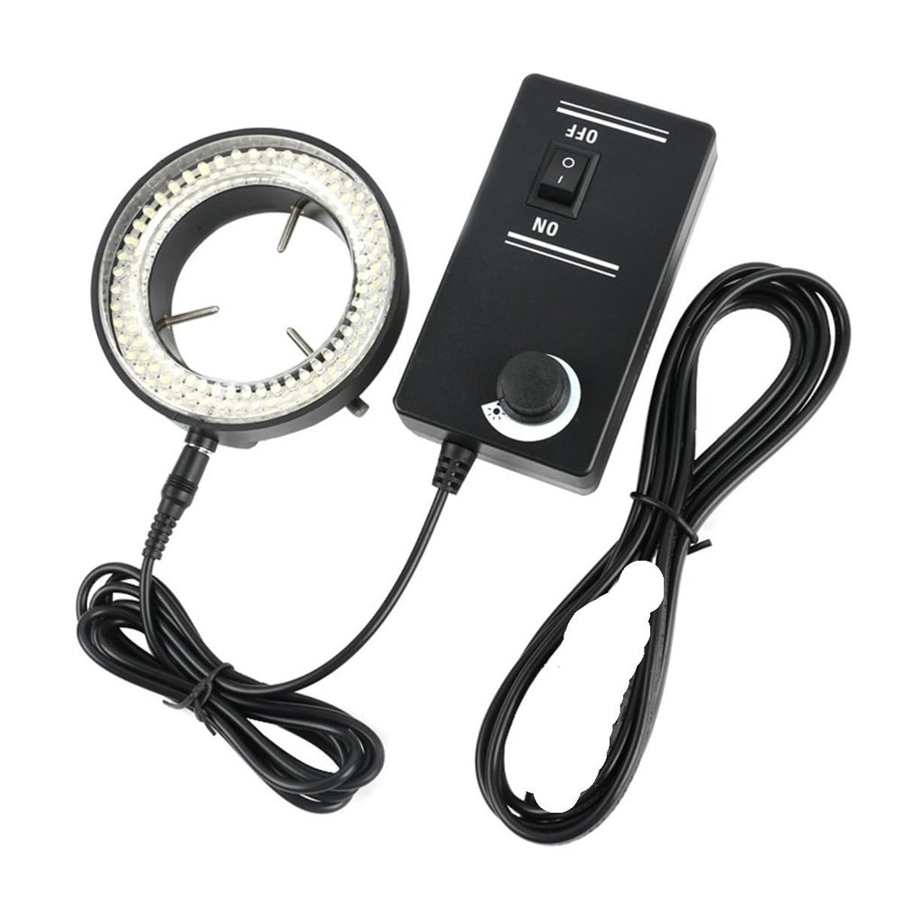 JOEBO Microscope Kit 144 LED Adjustable Ring Light Illuminator Lamp for Industry Microscope Industrial Camera Microscope Lens Adapters