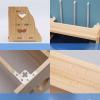 AEYSD-456 Cable Tidy Box Punch-Free Living Room TV Wall Set-top Box Rack Rack Router Storage Box Wall-Mounted WiFi Box Solid Wood Cable Management view 3