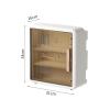 AEYSD-456 Cable Tidy Box Multifunctional Wall Mounted Router Storage Box Perforation-Free Set-top Box Wire Light Cat Organizer Box Light Luxury Shelving Cable Management(Pearly White) view 2