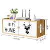 AEYSD-456 Cable Tidy Box WiFi Router Storage Shelf Deer Cherry Wood TV Set-Top Box Shelter Wall Mounted Wire Power Board Socket Holder Organizer Rack Cable Management view 2