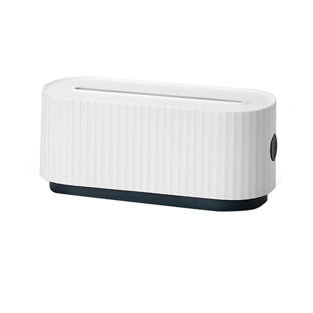 AEYSD-456 Cable Tidy Box Plug-in Board Storage Box Wire Socket Finishing line Box Blocking Desktop Power Charging line Plug-in line hub Box Cable Management(White)